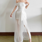 Nouvelle robe longue d'été élégante de style français pour femme C7992