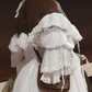 Robe de bal de princesse bustier à volants en satin long, robe de soirée C8117