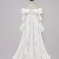 Robe de bal de princesse bustier à volants en satin long, robe de soirée C8117