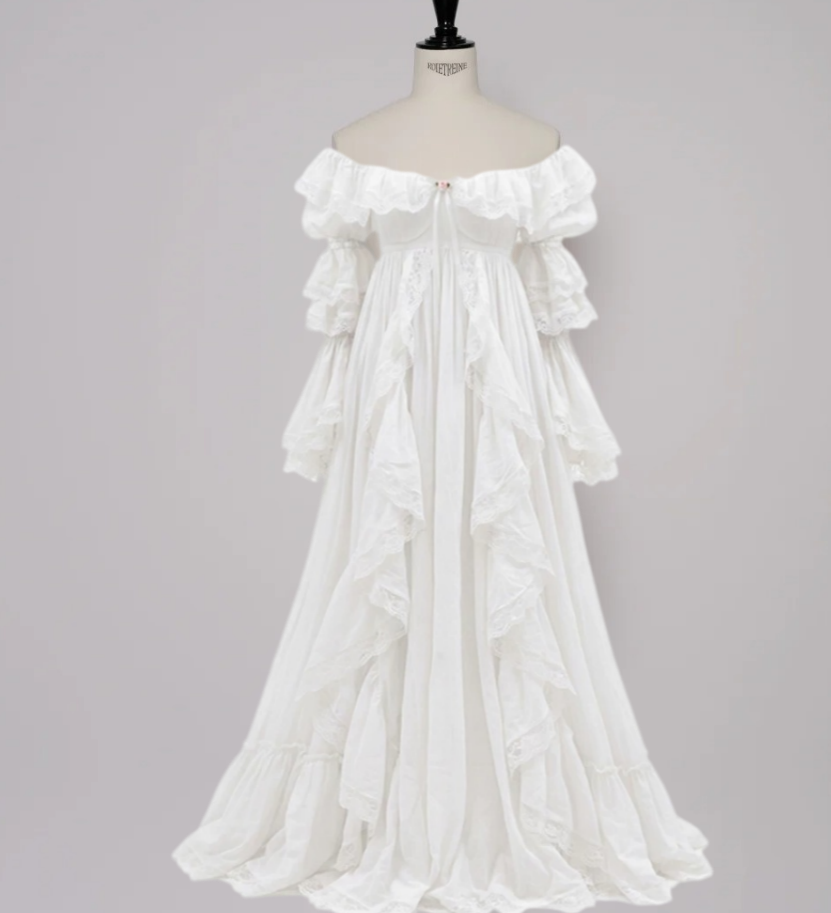 Robe de bal de princesse bustier à volants en satin long, robe de soirée C8117