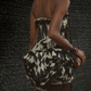 Mini robe de soirée en satin, sans bretelles, sans manches, ligne a, simple, C899
