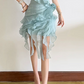 Sexy Strapless Homecoming Dress Ruffles Floral Sheath Birthday Dress D0192