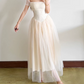 Classical Halter Neck Prom Dress Ivory Lace Tulle A-Line Evening Dress D0194
