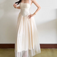 Classical Halter Neck Prom Dress Ivory Lace Tulle A-Line Evening Dress D0194