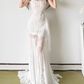 Classical Strapless Wedding Dresses Lace Mermaid Bridal Dress D0195