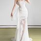 Classical Strapless Wedding Dresses Lace Mermaid Bridal Dress D0195