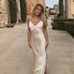 Modest Mermaid Spaghetti Straps Long Prom Dress D019