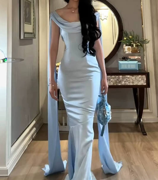 Robe de bal de princesse bustier à volants en satin long, robe de soirée C8117