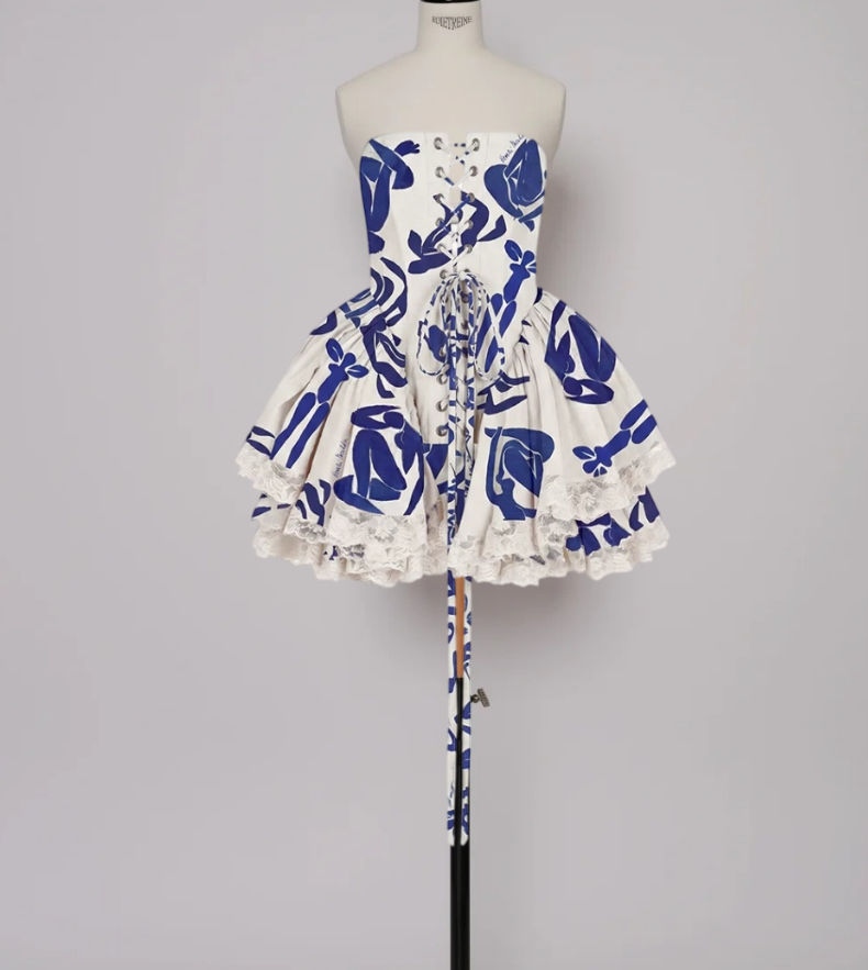 Adorable Strapless Homecoming Dress Blue Lace-Up A-Line Birthday Dress D0209