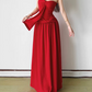 Robe de bal de princesse bustier à volants en satin long, robe de soirée C8117