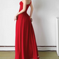 Robe de bal de princesse bustier à volants en satin long, robe de soirée C8117