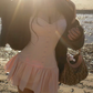 Cute Spaghetti Straps Mini Dress Pink A-Line Short Dress D0220