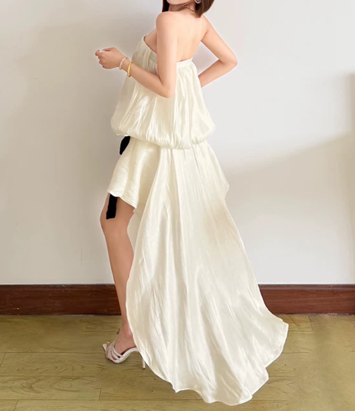Robe courte d'été pour femme, style français, collection 2026, référence C8003