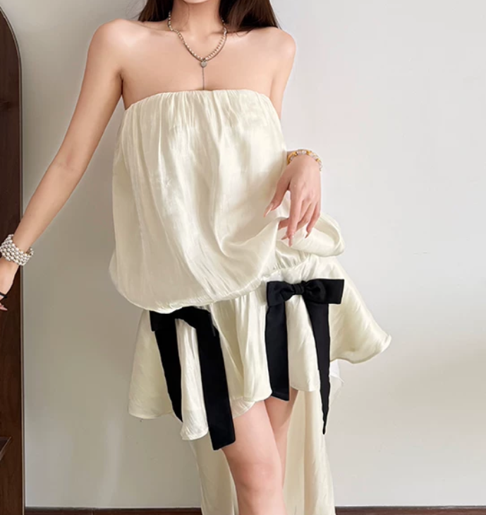 Robe courte d'été pour femme, style français, collection 2026, référence C8003
