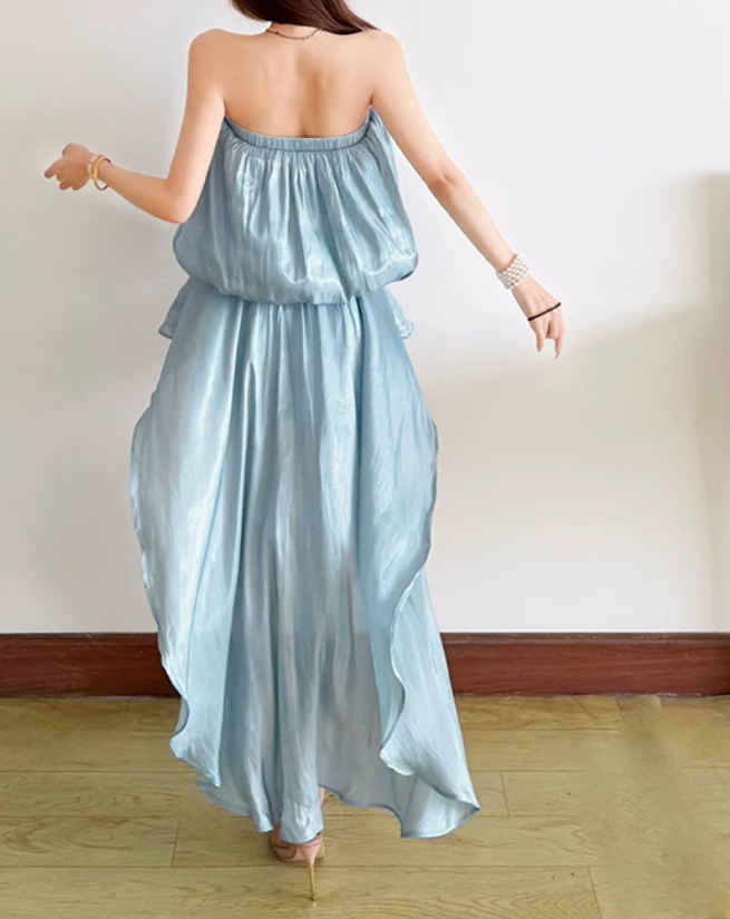 Robe courte d'été pour femme, style français, collection 2026, référence C8003