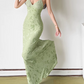 Robe de bal de princesse bustier à volants en satin long, robe de soirée C8117