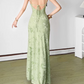 Robe de bal de princesse bustier à volants en satin long, robe de soirée C8117