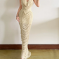 Nouvelle robe longue d'été élégante de style français pour femme C7992