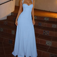 Simple Spaghetti Straps Prom Dress Mermaid Evening Dress D0247