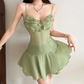 Robe courte d'été pour femme, style français, collection 2026, référence C8003