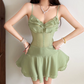 Robe courte d'été pour femme, style français, collection 2026, référence C8003