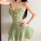 Robe courte d'été pour femme, style français, collection 2026, référence C8003