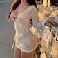Robe courte d'été pour femme, style français, collection 2026, référence C8003