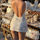 Robe courte d'été pour femme, style français, collection 2026, référence C8003