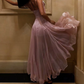 Nouvelle robe longue d'été élégante de style français pour femme C7992