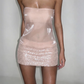Shiny Strapless Pink Homecoming Dress Sequins Sheath Birthday Dress D0255