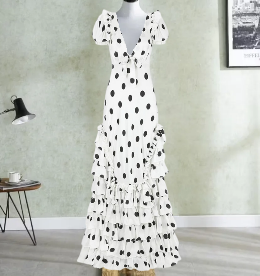 Robe de bal de princesse bustier à volants en satin long, robe de soirée C8117