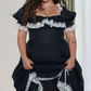 Robe de bal de princesse bustier à volants en satin long, robe de soirée C8117