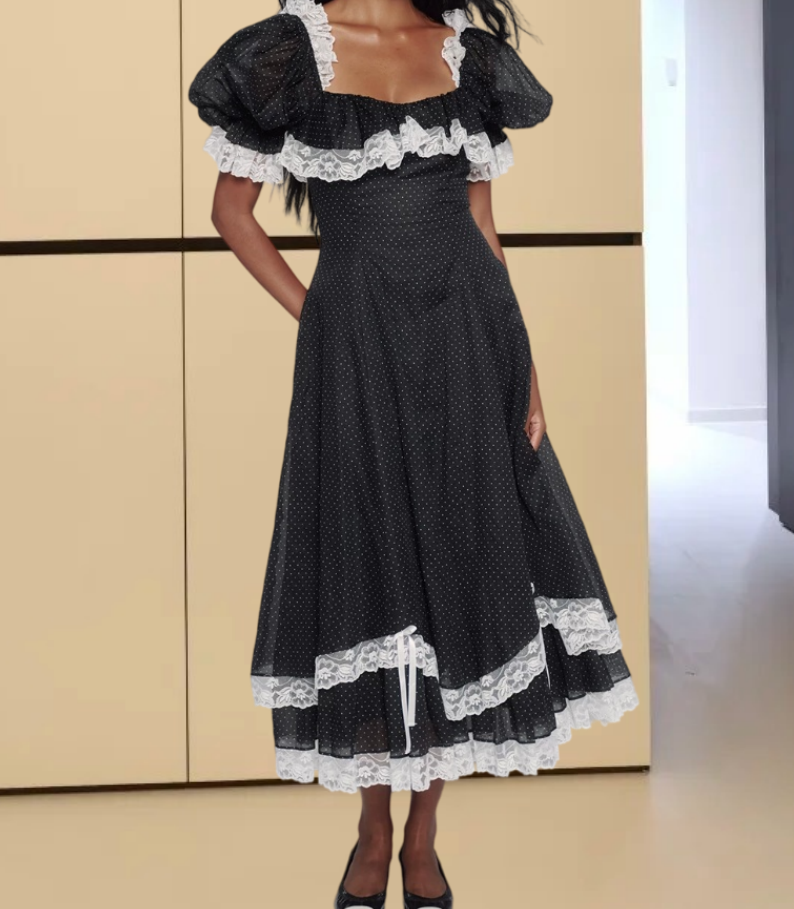 Robe de bal de princesse bustier à volants en satin long, robe de soirée C8117