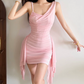 Robe courte d'été pour femme, style français, collection 2026, référence C8003