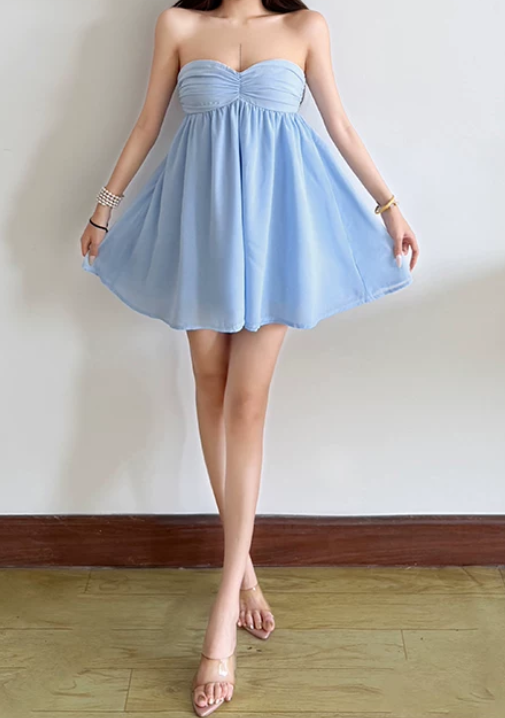 Robe courte d'été pour femme, style français, collection 2026, référence C8003
