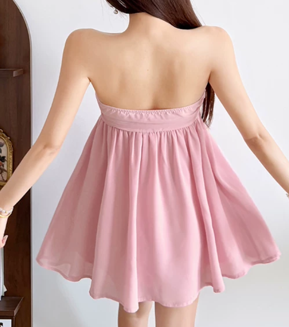 Robe courte d'été pour femme, style français, collection 2026, référence C8003