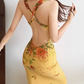 Nouvelle robe longue d'été élégante de style français pour femme C7992