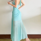 Robe de bal de princesse bustier à volants en satin long, robe de soirée C8117