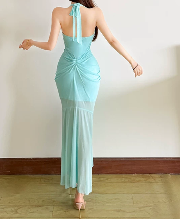 Robe de bal de princesse bustier à volants en satin long, robe de soirée C8117