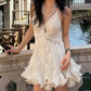 Mini robe de soirée en satin, sans bretelles, sans manches, ligne a, simple, C899
