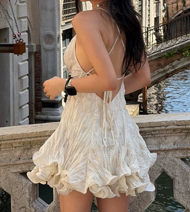 Mini robe de soirée en satin, sans bretelles, sans manches, ligne a, simple, C899