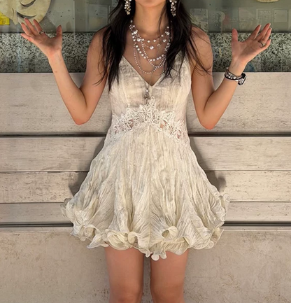 Mini robe de soirée en satin, sans bretelles, sans manches, ligne a, simple, C899