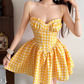 Robe courte d'été pour femme, style français, collection 2026, référence C8003