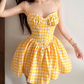 Robe courte d'été pour femme, style français, collection 2026, référence C8003