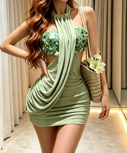 Mini robe de soirée en satin, sans bretelles, sans manches, ligne a, simple, C899