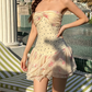 Robe courte d'été pour femme, style français, collection 2026, référence C8003