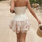 Robe courte d'été pour femme, style français, collection 2026, référence C8003