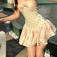 Robe courte d'été pour femme, style français, collection 2026, référence C8003