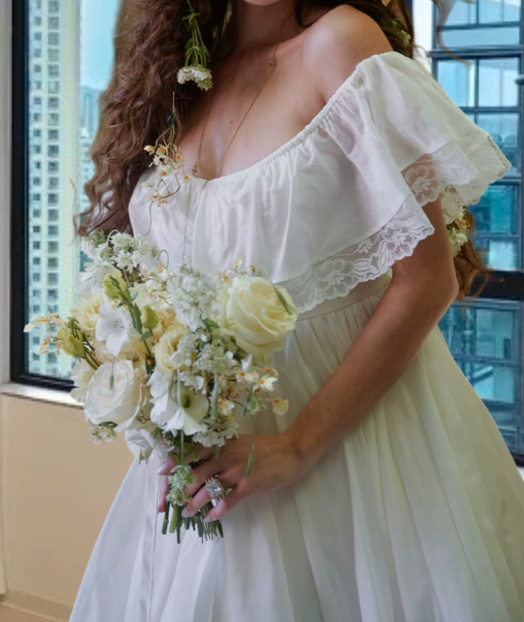 Superbe robe de mariée sirène bustier en satin et tulle, longue et en dentelle, C4563