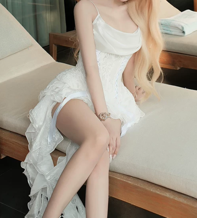 Mini robe de soirée en satin, sans bretelles, sans manches, ligne a, simple, C899